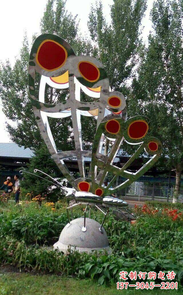 福建现代艺术不锈钢蝴蝶雕塑