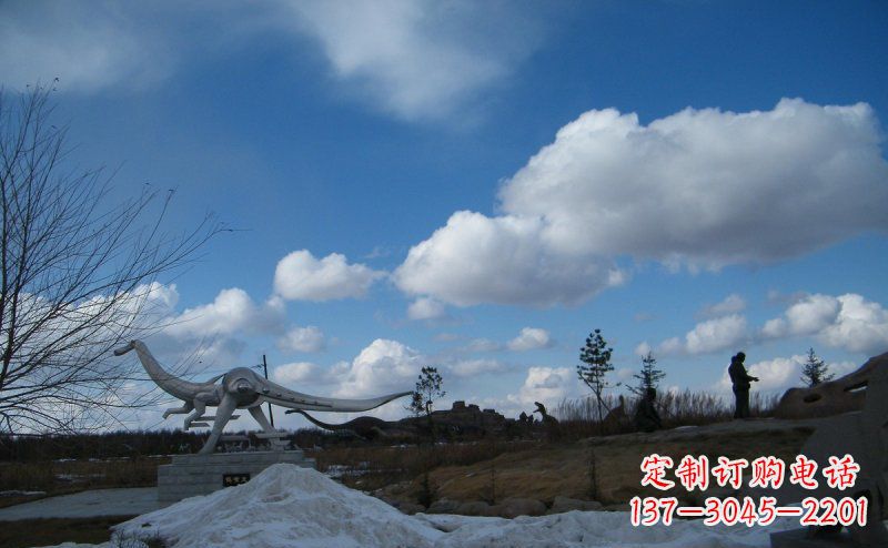 福建超大不锈钢动物恐龙雕塑
