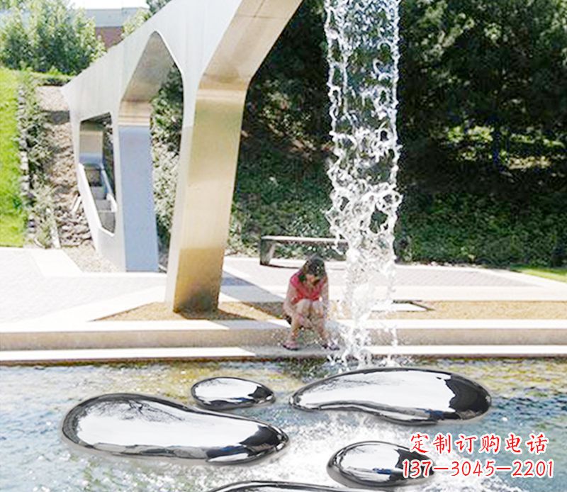 福建ONYX 不锈钢抽象水滴雕塑