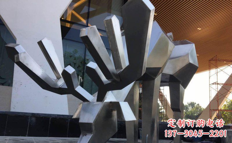 福建聚体雕塑抽象几何驯鹿