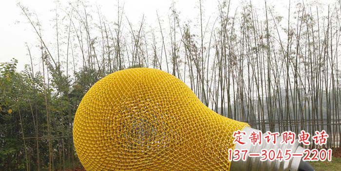 福建大型不锈钢灯泡雕塑