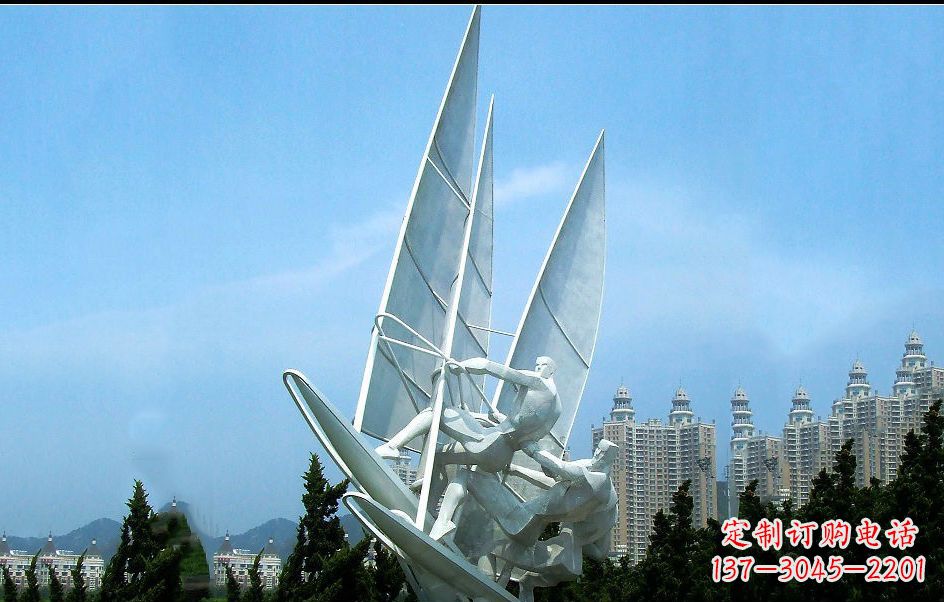 福建不锈钢帆船比赛雕塑