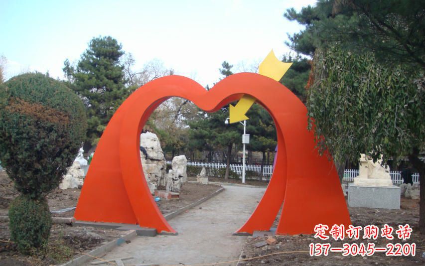 福建高雅大气的不锈钢拱门雕塑