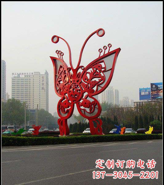 福建大型不锈钢蝴蝶雕塑