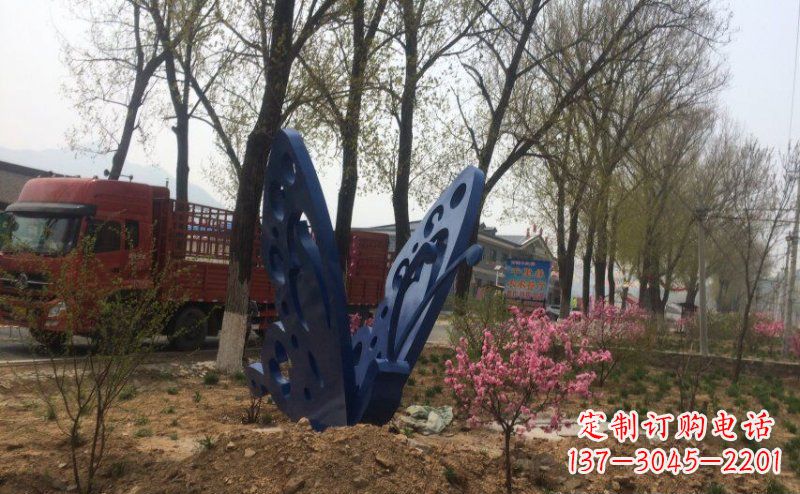 福建和蝴蝶一起飞翔的不锈钢景观雕塑