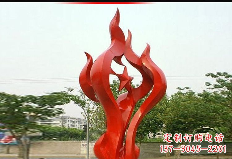 福建 不锈钢火炬雕塑-美轮美奂