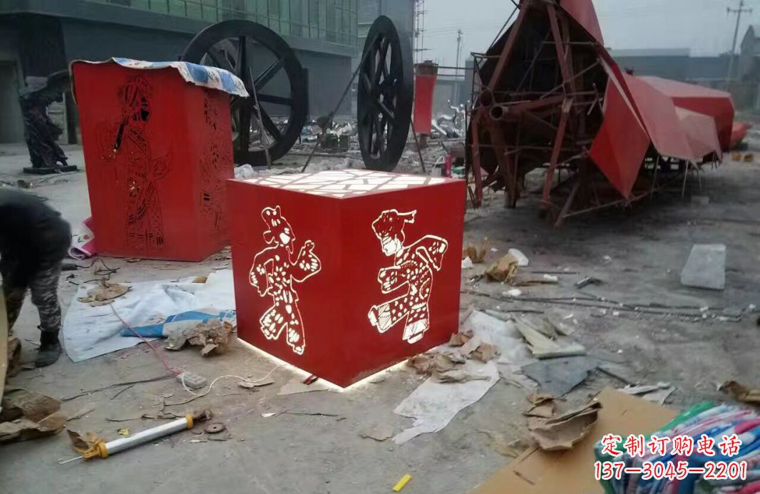 福建高品质不锈钢皮影戏人物雕塑