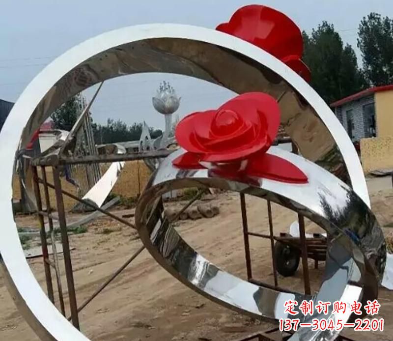 福建精致的不锈钢戒指雕塑