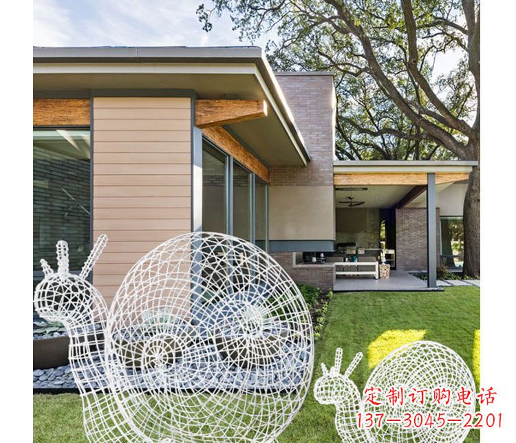 福建独特钢铸蜗牛雕塑