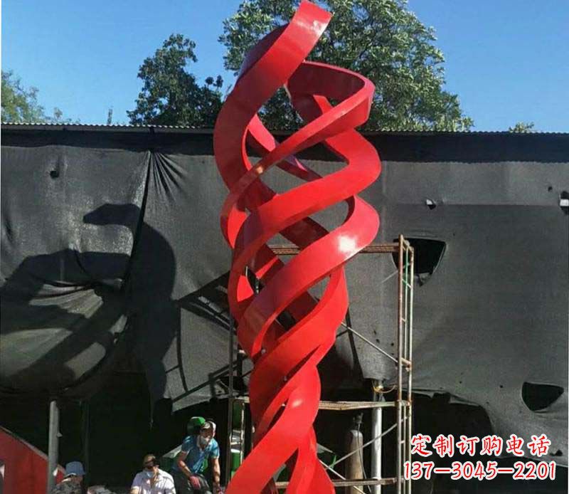 福建高端不锈钢螺旋飘带景观雕塑