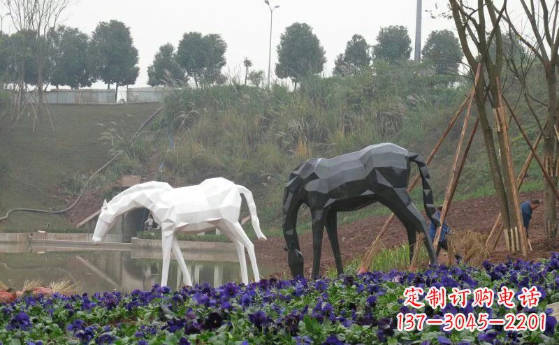 福建盛世之美,精美不锈钢动物雕塑