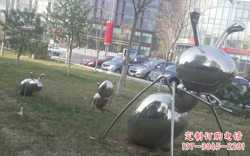 福建中领雕塑—不锈钢蚂蚁雕塑