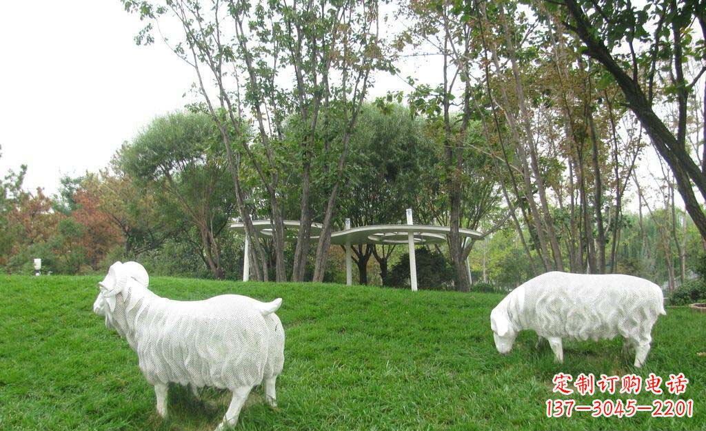 福建品质精致的不锈钢绵羊雕塑