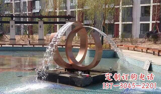 福建高贵典雅的不锈钢喷泉雕塑