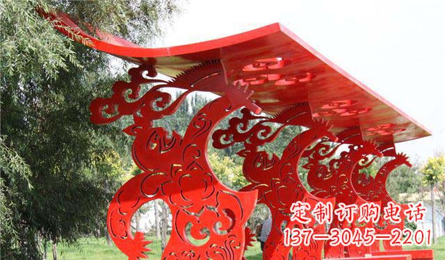 福建新潮不锈钢公园凉亭雕塑