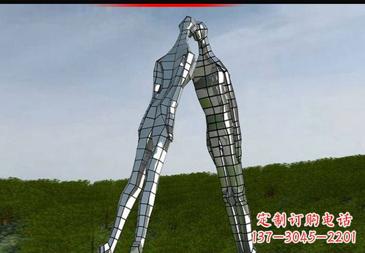 福建爱的无限,不锈钢情侣人物雕塑