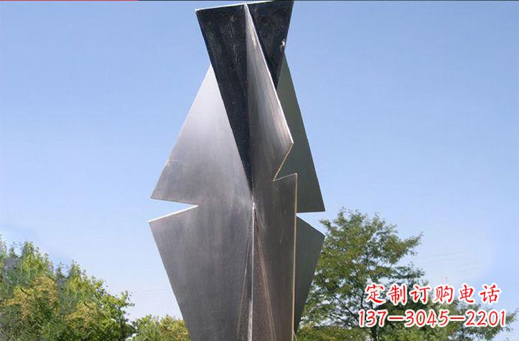 福建不锈钢树叶雕塑更新公园景观
