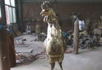 福建雕刻公鸡铜雕，铸就艺术之美