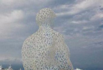 福建不锈钢字母镂空人物雕塑