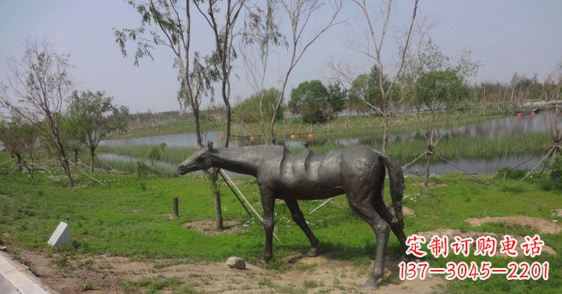 福建公园抽象马景观铜雕