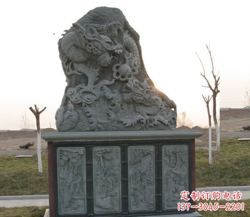 福建精美的大理石龙雕塑