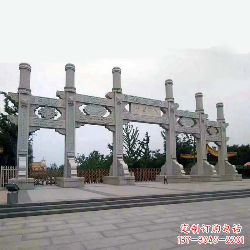 福建精美牌坊雕塑，让公园大门更加精致