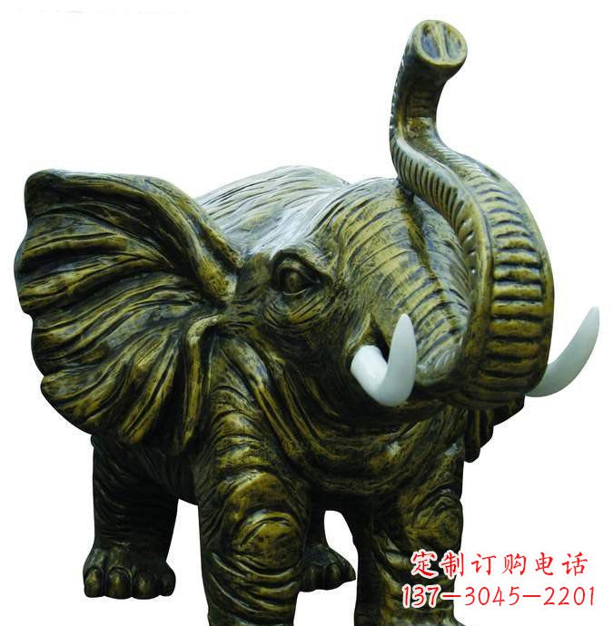 福建精美的铜大象雕塑