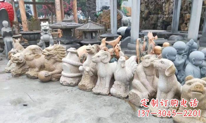 福建公园动物12生肖石雕 (3)