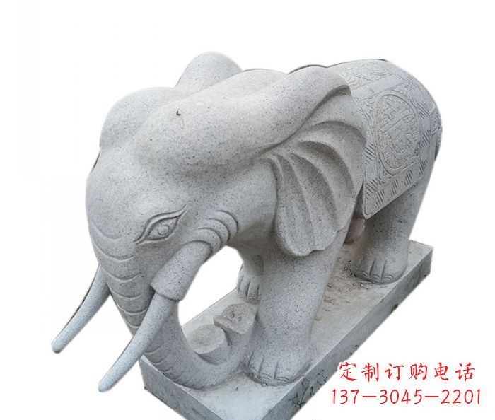 福建精美绝伦的大象大理石雕塑