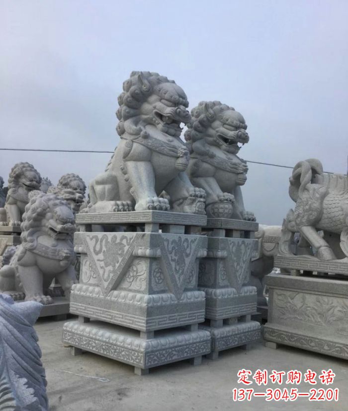 福建大理石狮子石雕
