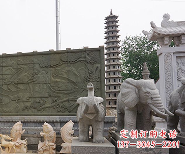 福建艺术级大象石雕