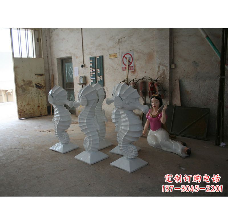 福建精美海马石动物雕塑