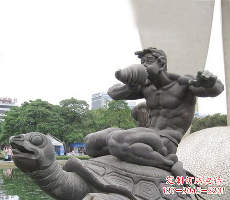 福建海龟雕塑,漫步沙滩时的自然之美