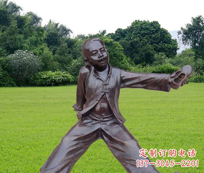 福建优雅动人的儿童铜雕