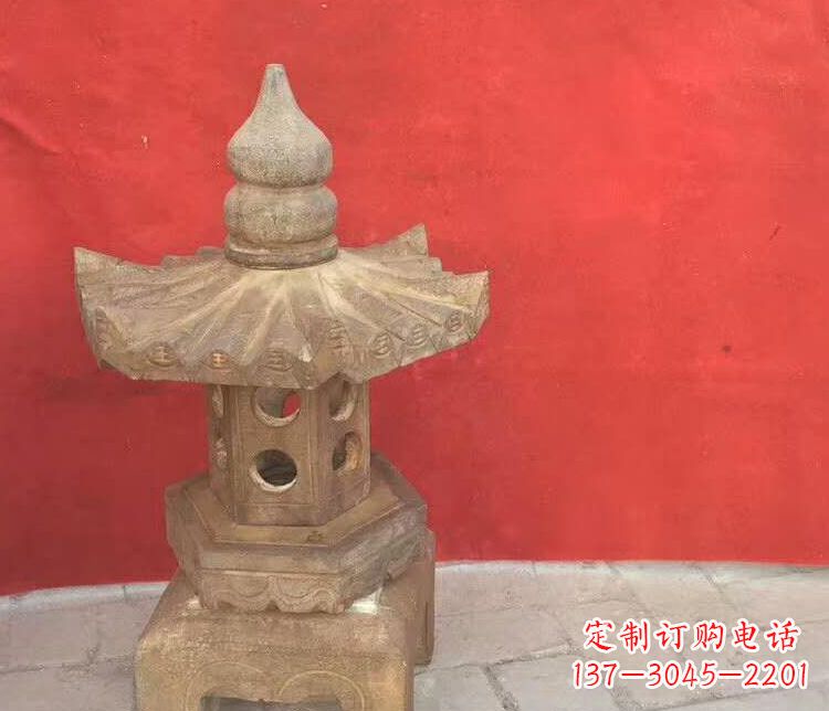 福建公园仿古石灯石雕