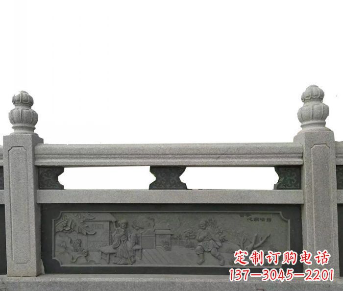 福建中领雕塑艺术品-公园仿古石雕栏板