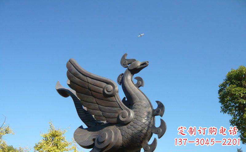 福建公园凤凰景观铜雕