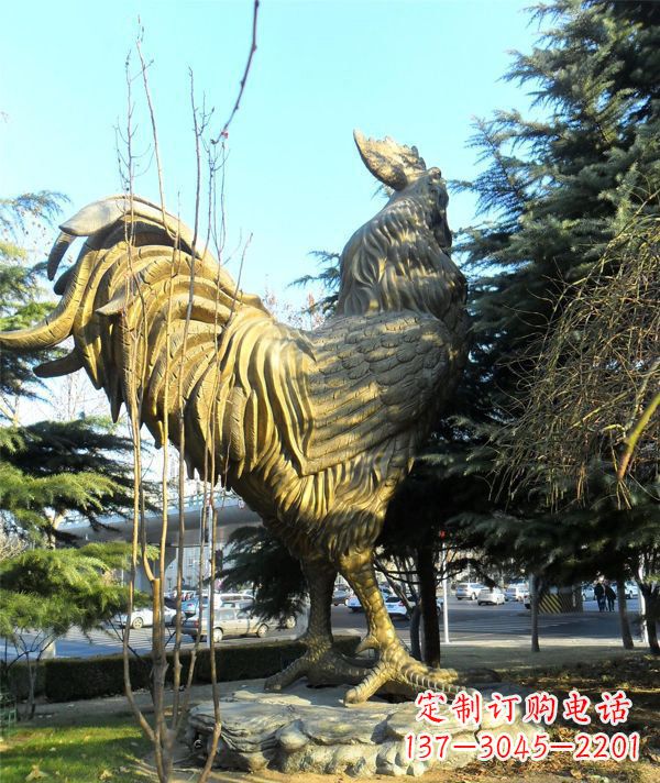 福建艺术级公鸡大型铜雕