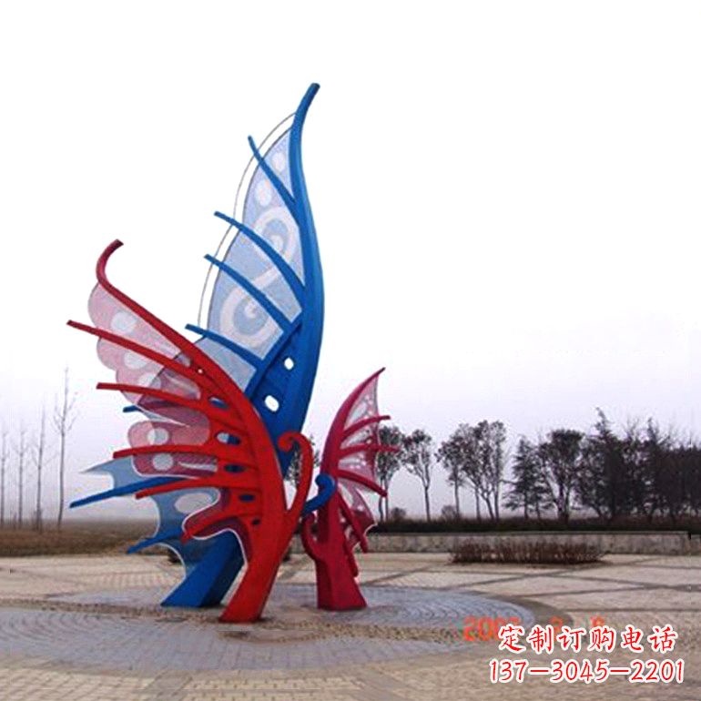 福建精美蝴蝶不锈钢景观雕塑