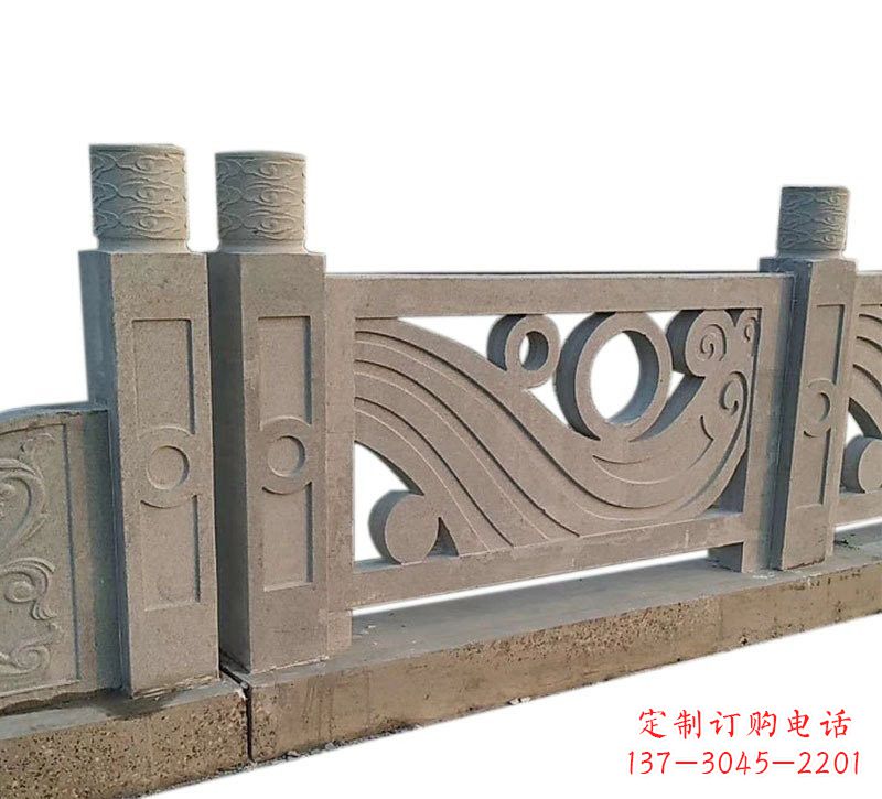 福建公园海浪浮雕栏板