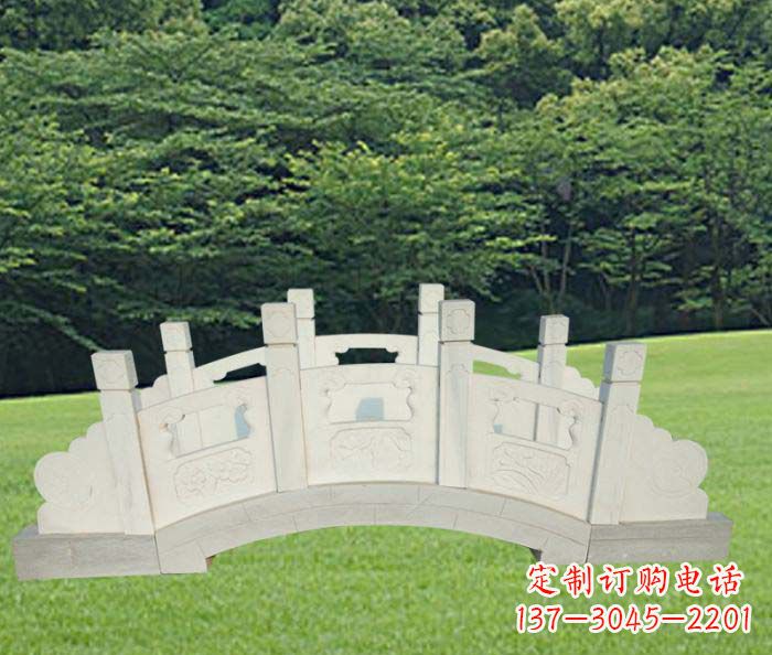 福建手工精美汉白玉石拱桥雕塑