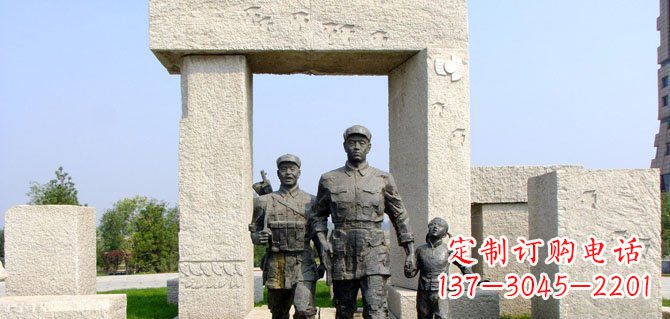 福建纪念红军的铜雕制品