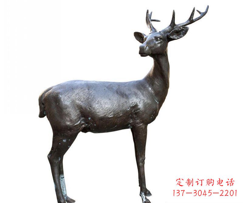 福建铜雕回头鹿动物雕塑