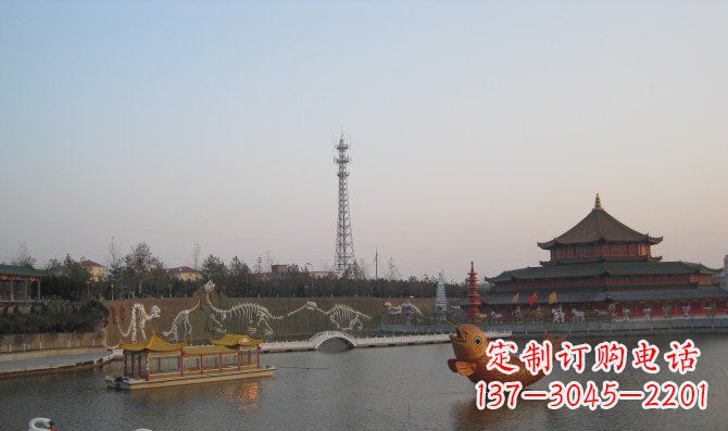 福建静谧自然,金鱼铜雕精美绝伦