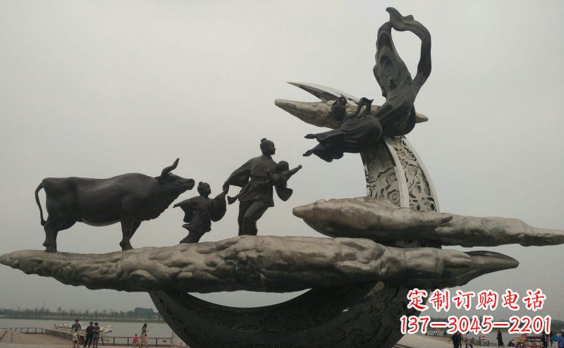 福建非凡爱恋不锈钢牛郎织女雕塑