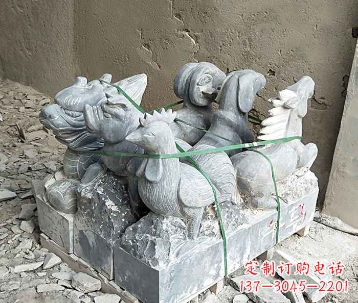福建大理石12生肖石雕