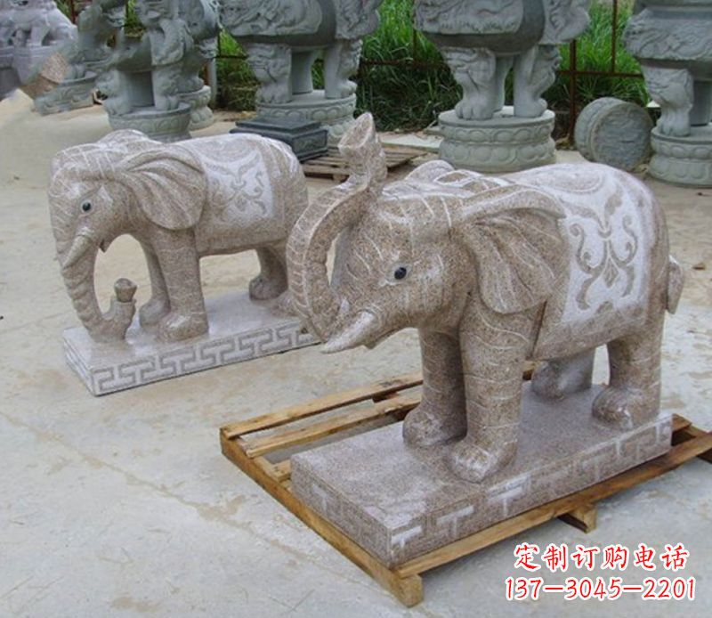 福建精美大象雕塑