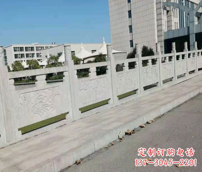 福建精美大理石浮雕栏板