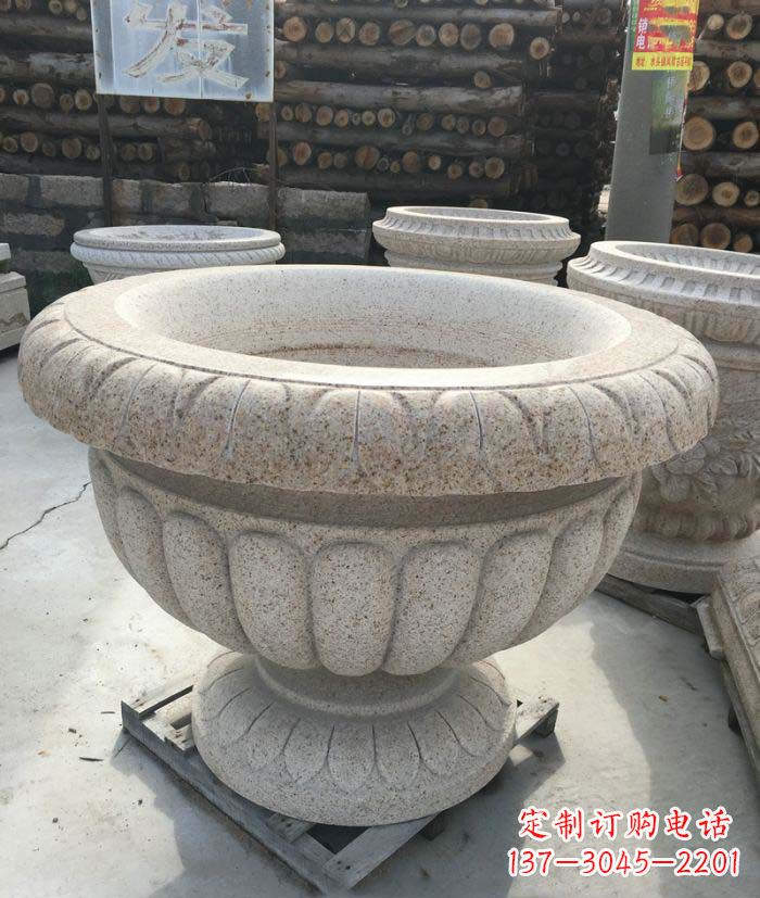 福建高质量大理石花盆石雕