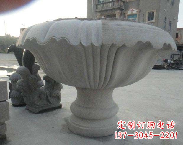 福建高端大理石花盆雕塑